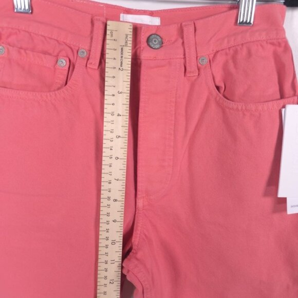 NWT BOYISH The Toby Straight Jeans Pretty Pink Tapered High Waist Button Fly 26 - Picture 11 of 16